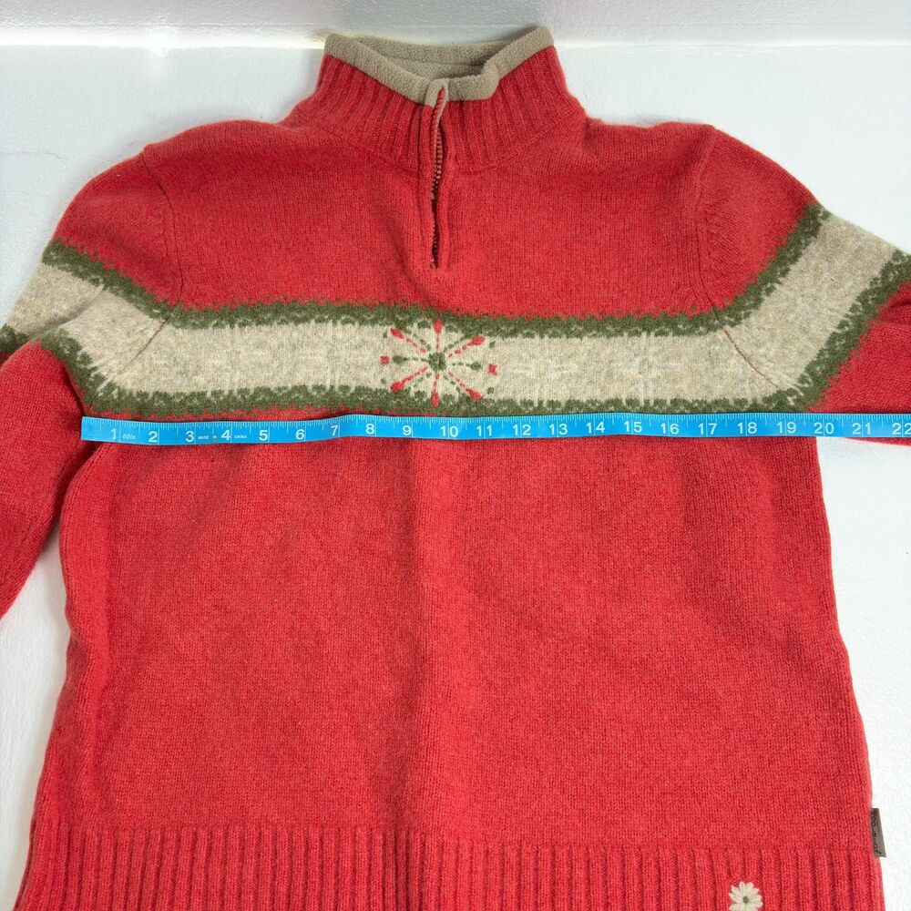 Woolrich Sweater Womens X-Large Vintage Pullover Nordic Winter Coral Lambs Wool - Picture 13 of 14